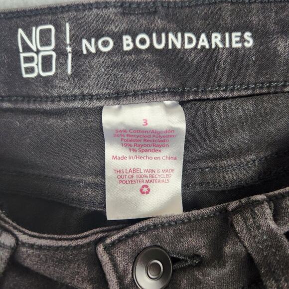 No Boundaries Jeans Womens Junior Size 3 Black 24" Waist - Picture 10 of 14